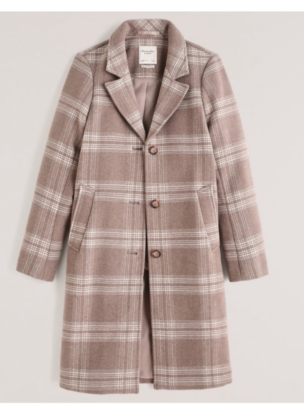 Abercrombie & Fitch Plaid Dad Coat